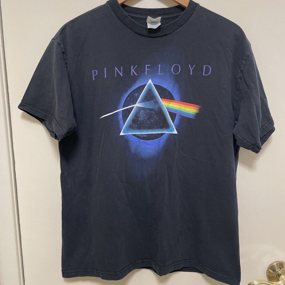 Vintage Distressed Pink Floyd Dark Side Of The Moon Band T-Shirt Delta L